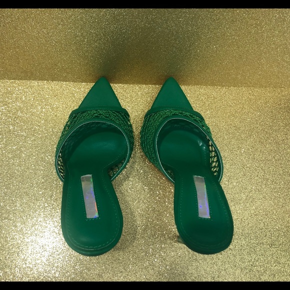 NWB Green Mule Heels - Picture 4 of 4